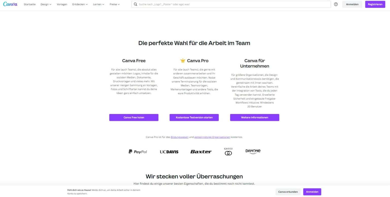 Canva Kostenlos Jetzt Tage Unbegrenzt Testen